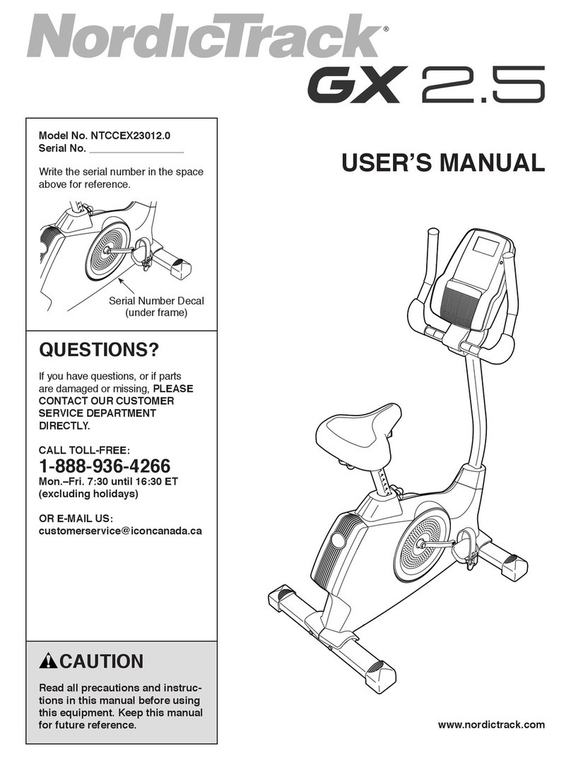 ICON Health & Fitness NordicTrack GX 2.5 user manual