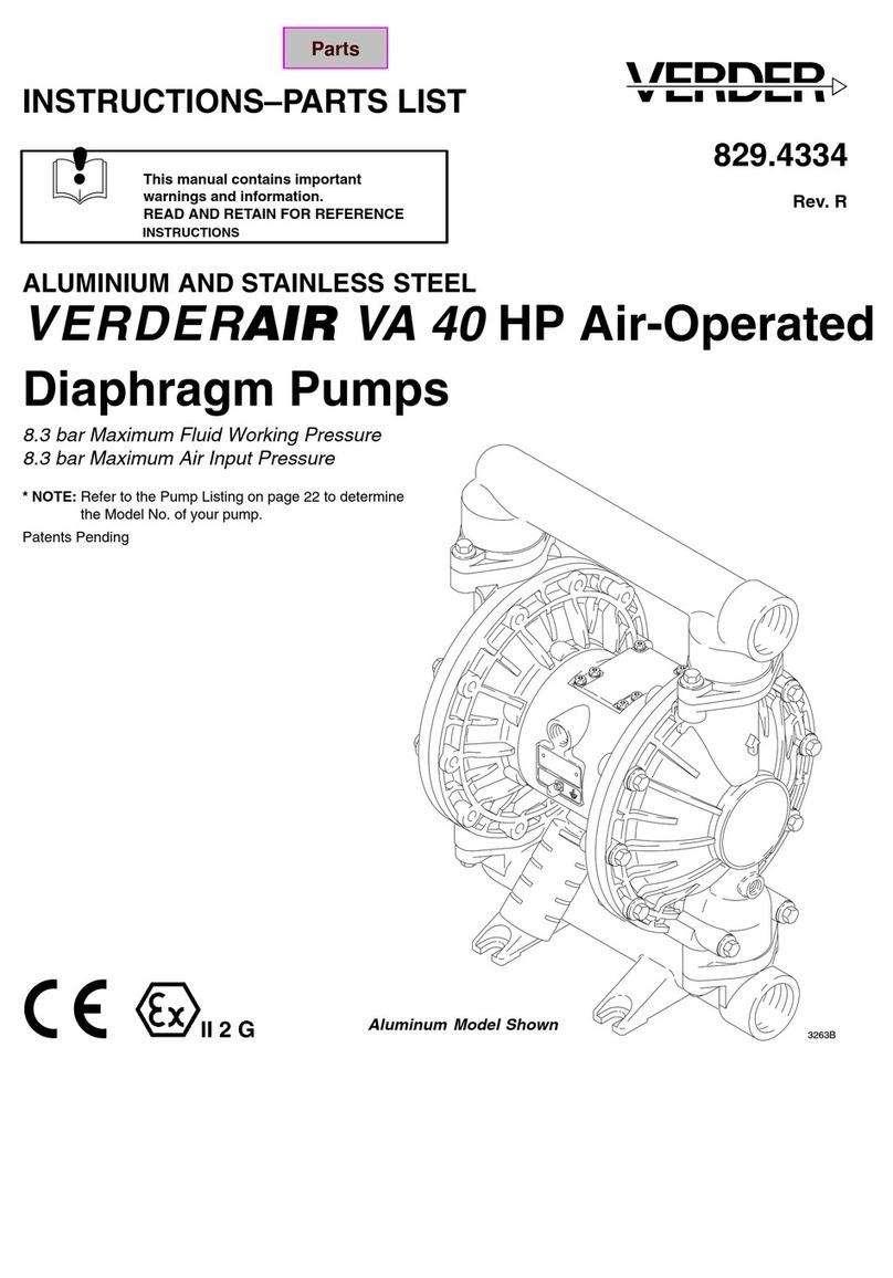 VERDER VA 40 HP Instructions and parts list