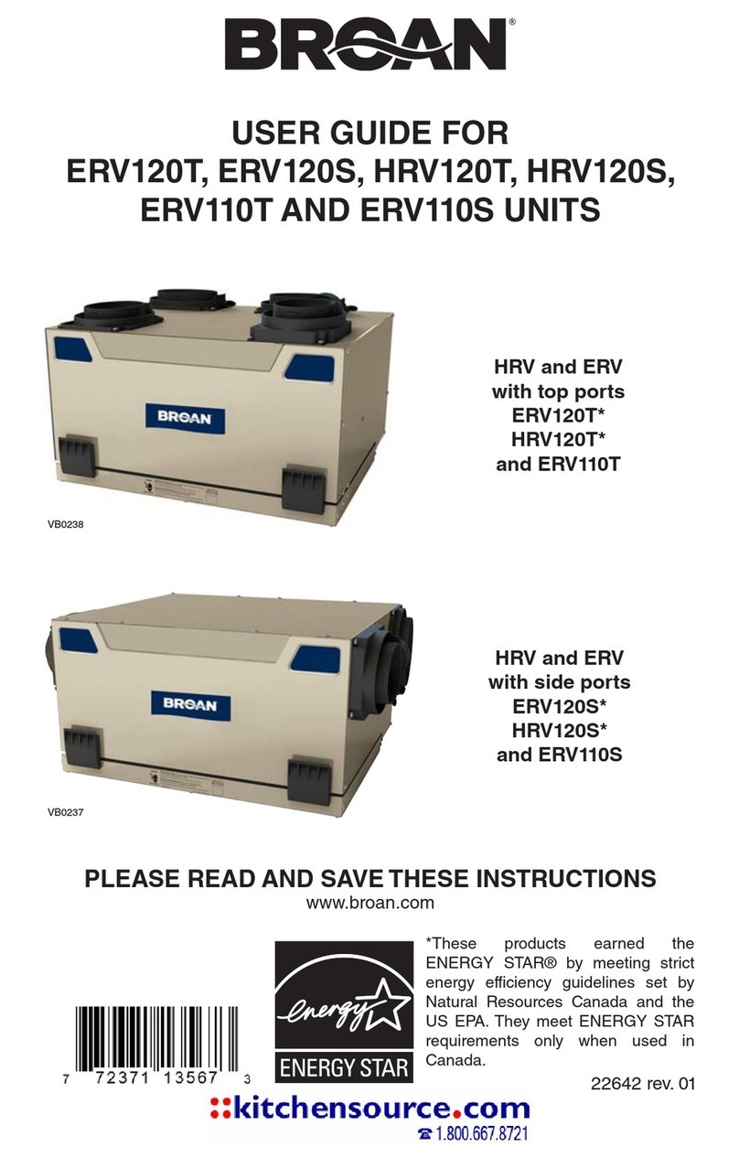 Broan ERV120S user guide