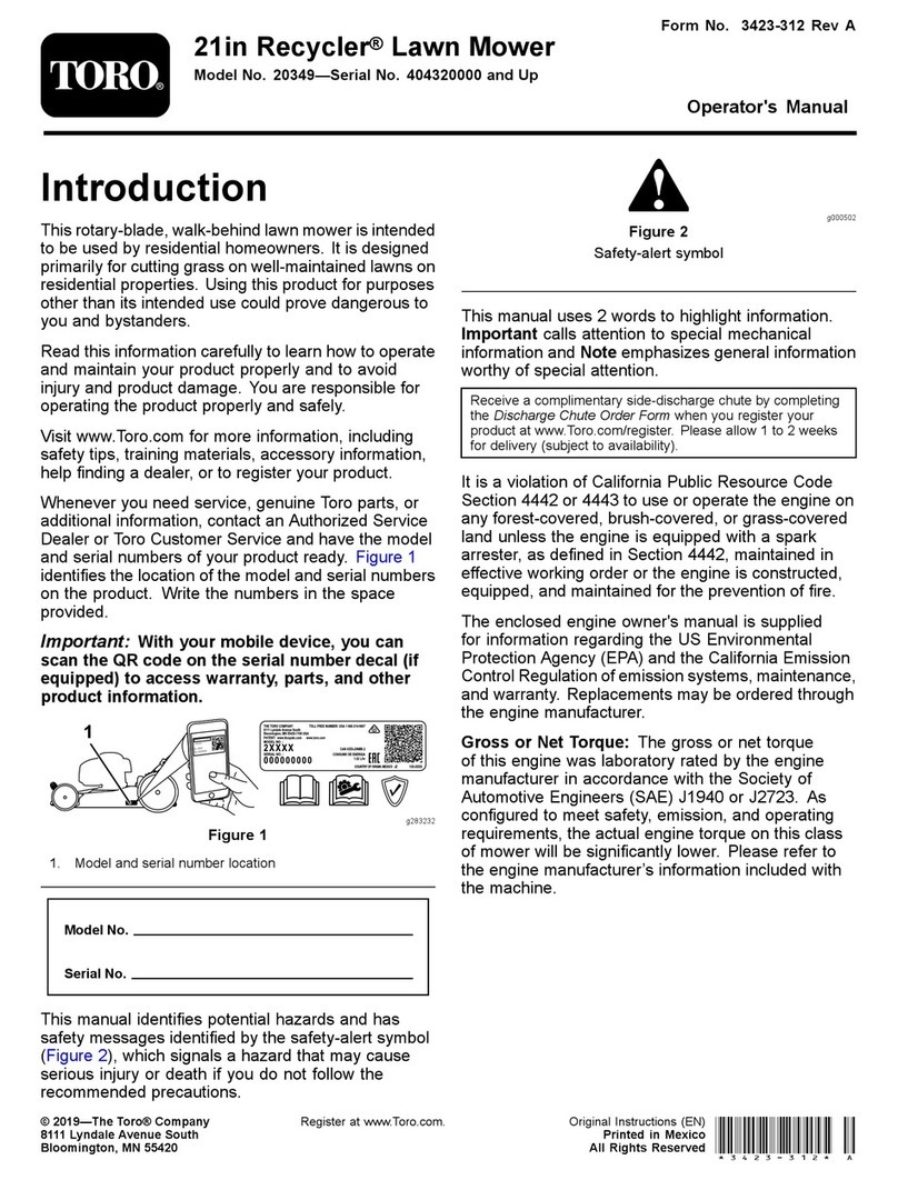 Toro Recycler 20349 Operator's manual