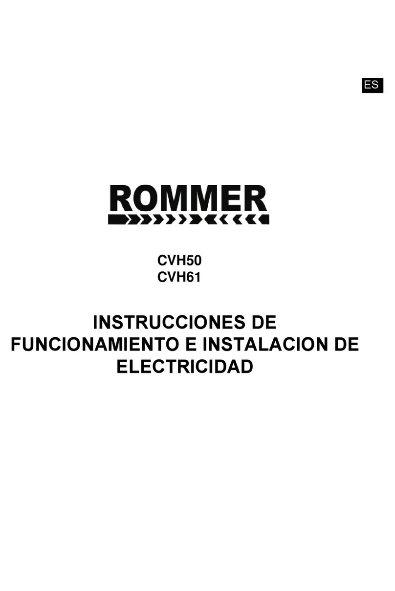 ROMMER CVH50 Operating and installation instructions