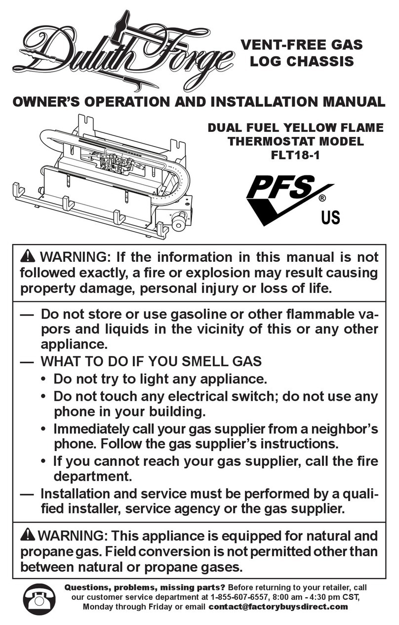 Duluth Forge FLT18-1 OWNER'S OPERATION AND INSTALLATION MANUAL Duluth Forge FLT18-1 OWNER'S OPERATION AND INSTALLATION MANUAL