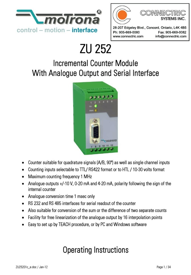CONNECTRIC motrona ZU 252 operating instructions
