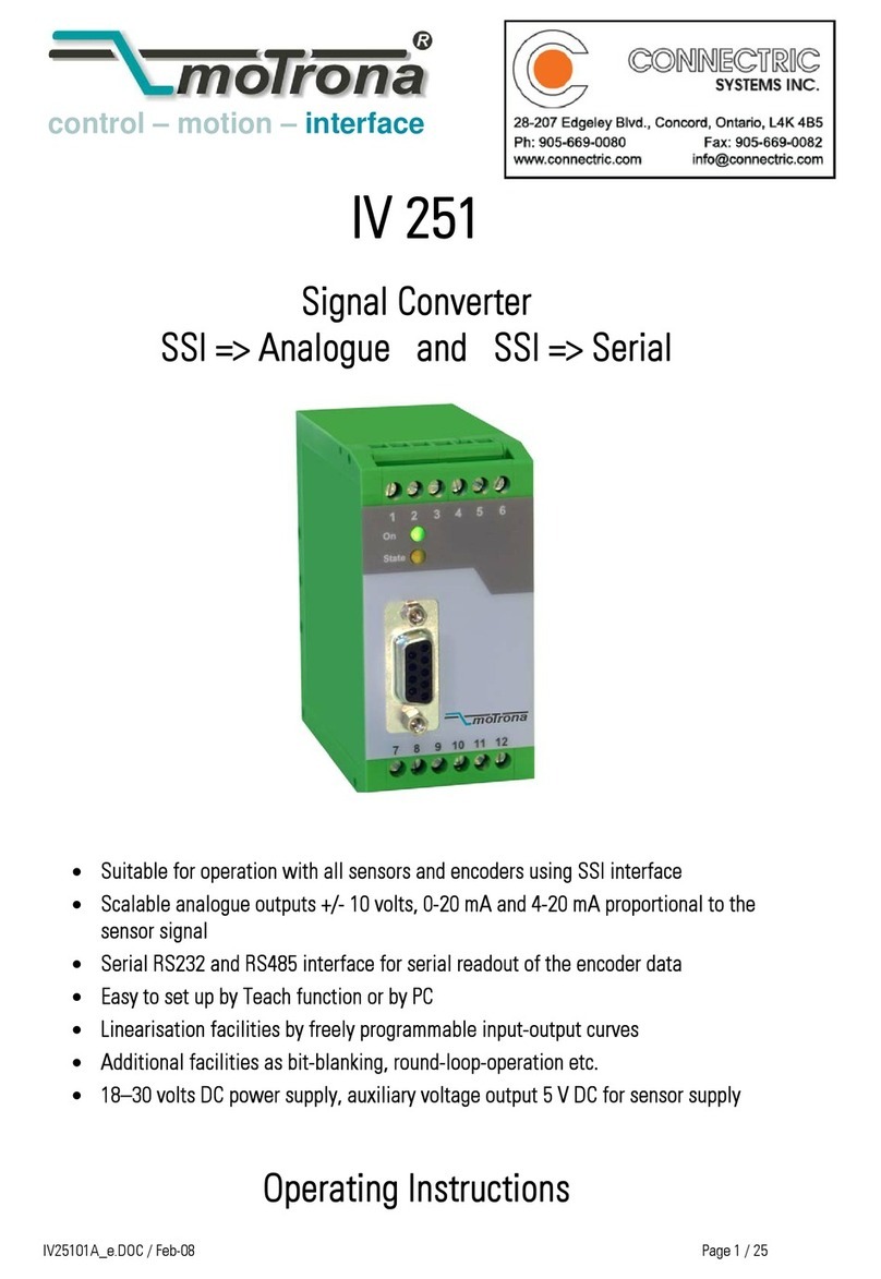 CONNECTRIC motrona IV 251 operating instructions