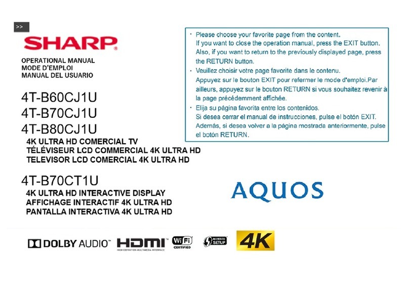 Sharp AQUOS 4T-80CJ1U User manual