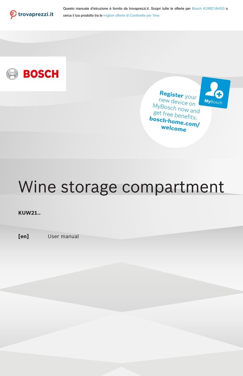Bosch KUW21AHG0 User manual