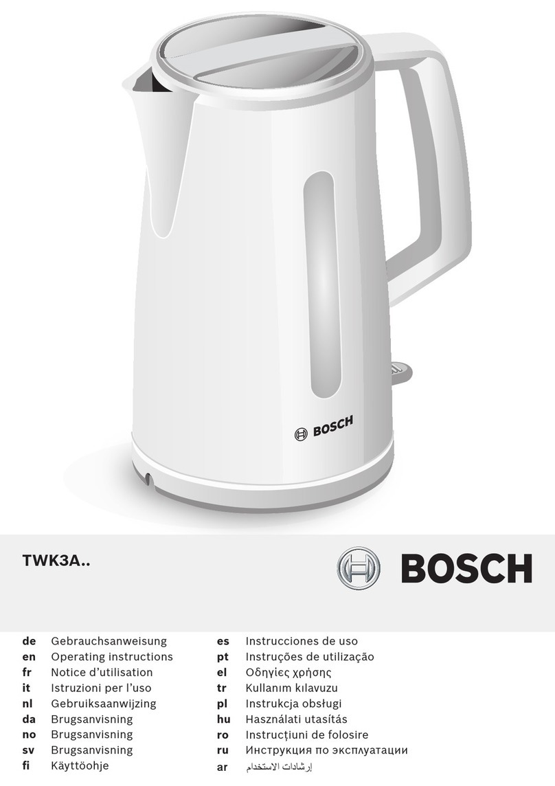 Bosch TWK3A013 User manual Bosch TWK3A013 User manual