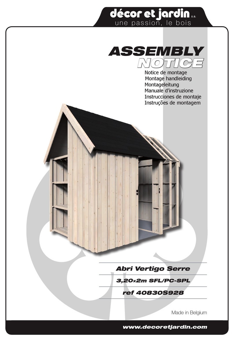 Décor et Jardin Vertigo Serre Assembly Notice Décor et Jardin Vertigo Serre Assembly Notice
