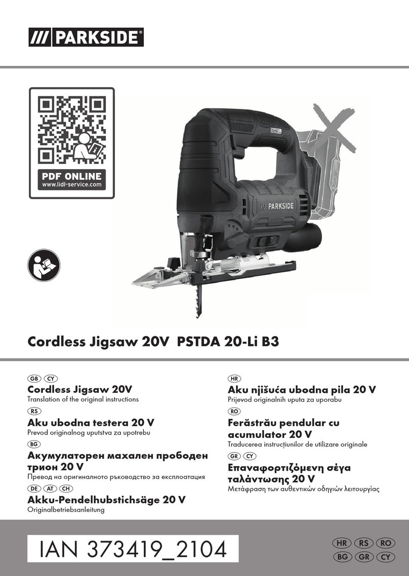 Parkside PSTDA 20-LI B3 Translation of the original instructions