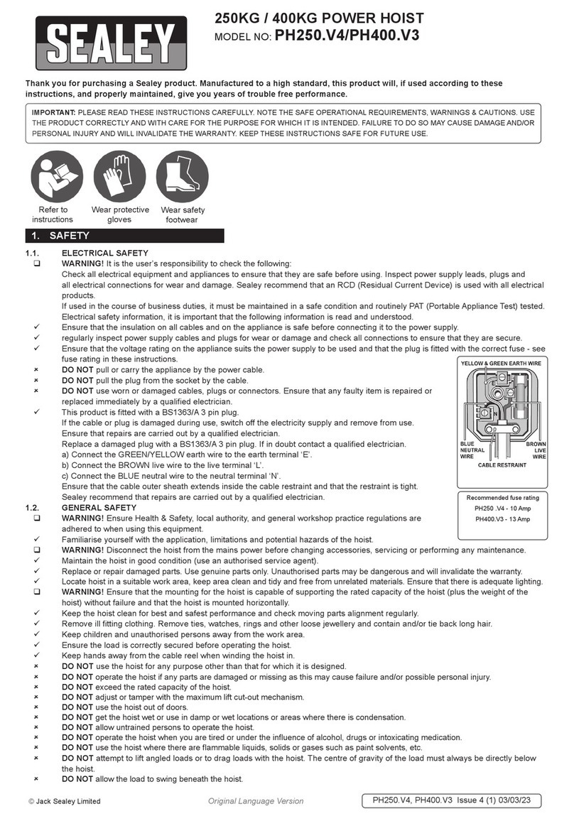 Sealey PH400.V3 instructions
