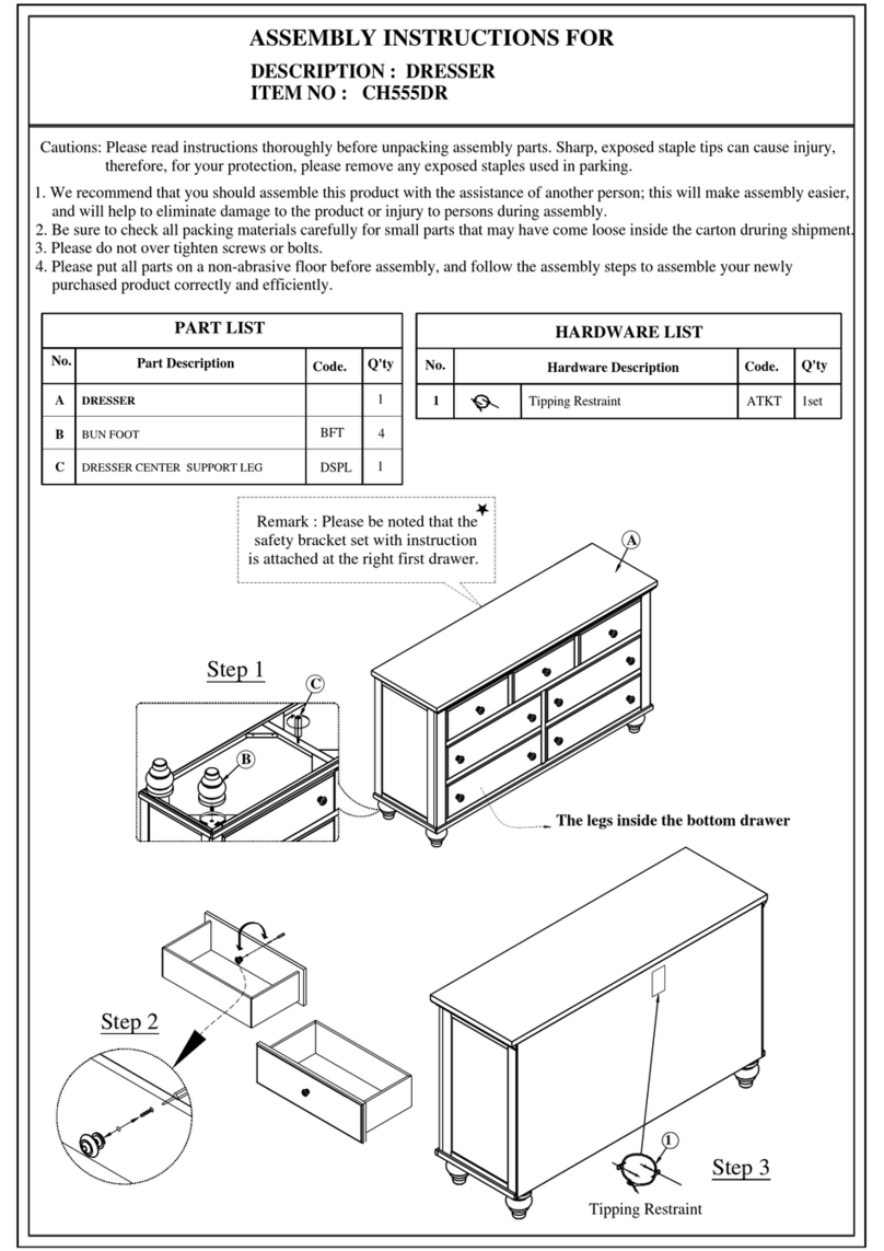 Elements International CH555DR Assembly instructions Elements International CH555DR Assembly instructions