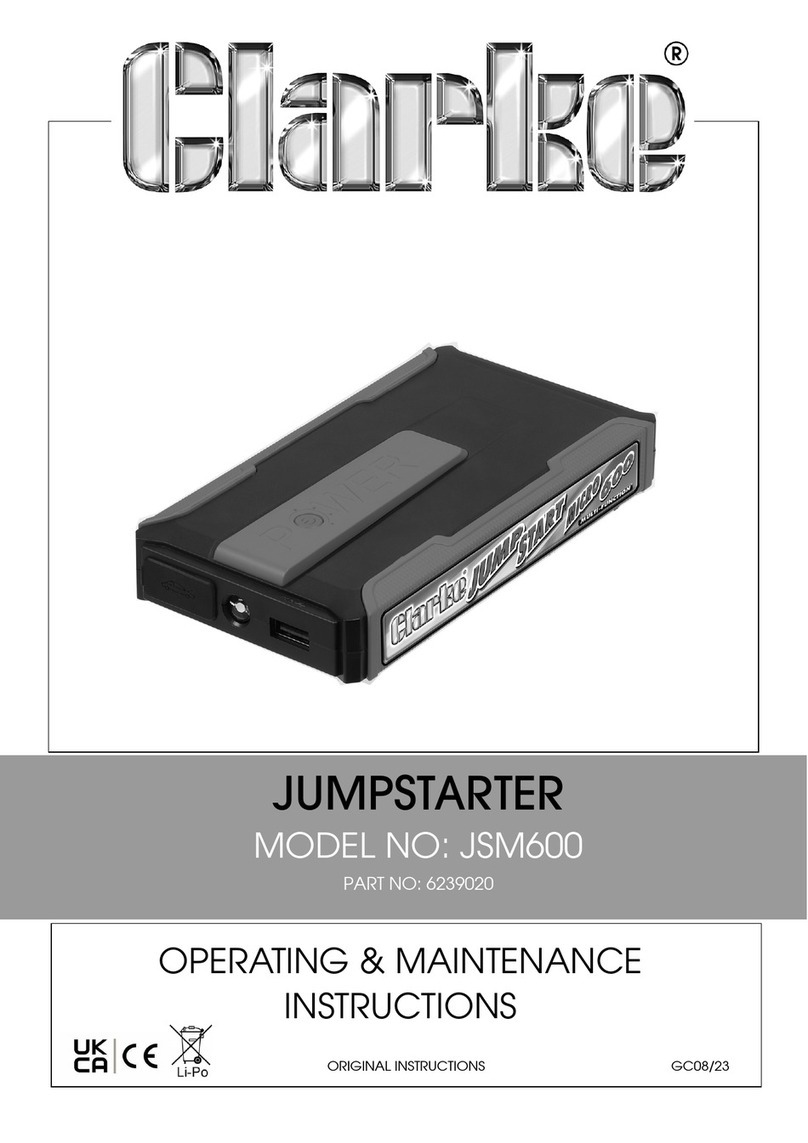 Clarke JSM600 Installation and operation manual