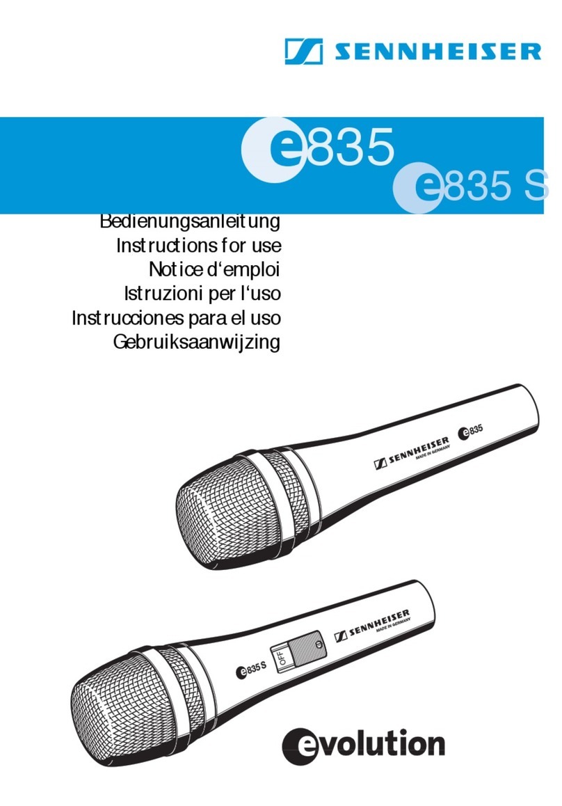 Sennheiser e 835 Instructions for use