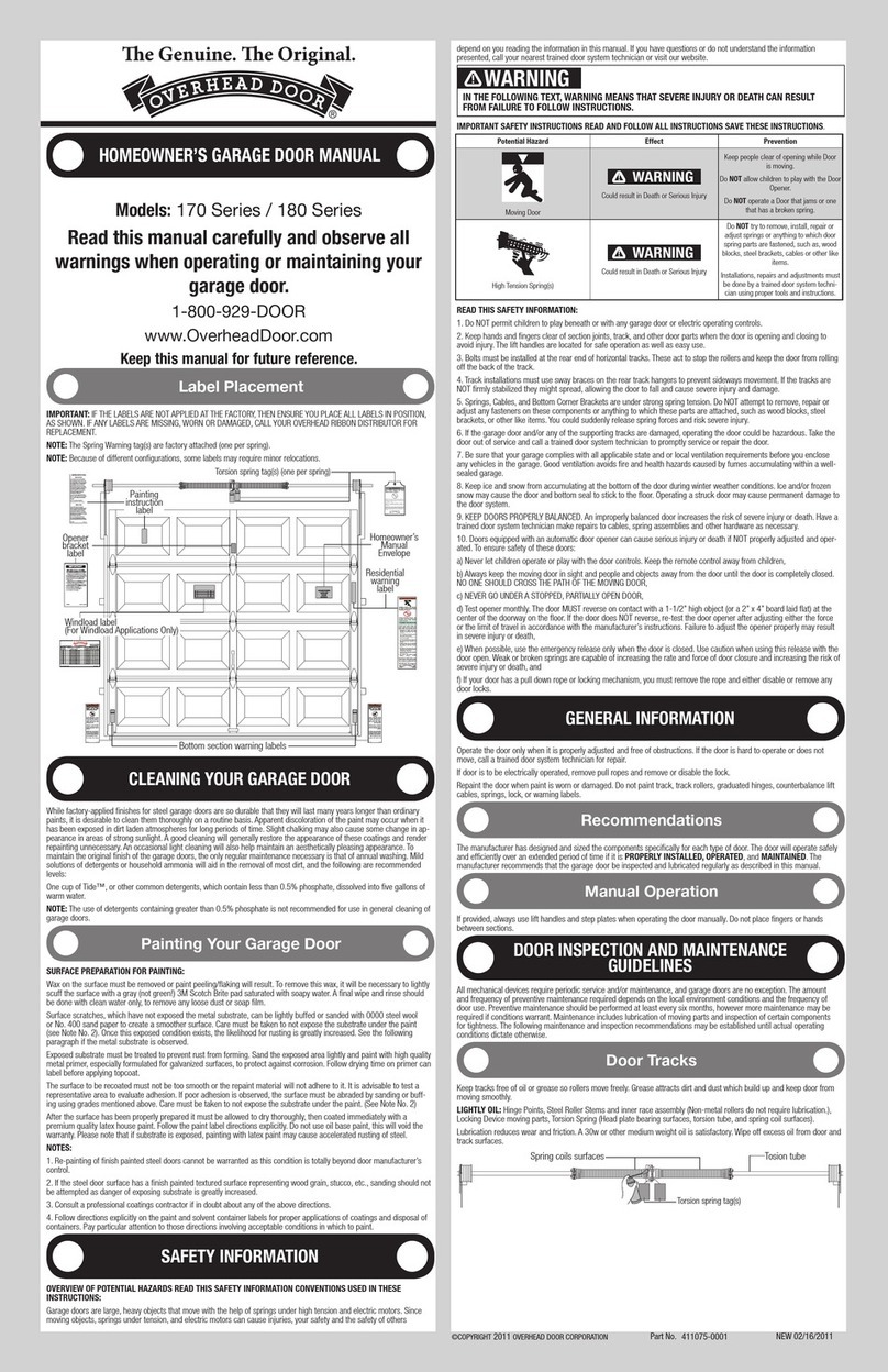Overhead door 170 Series Planning guide