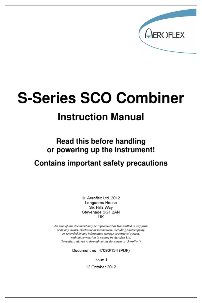 Aeroflex S Series instruction manual