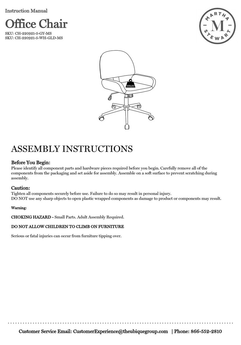 Martha Stewart CH-220921-5-GY-MS User manual Martha Stewart CH-220921-5-GY-MS User manual