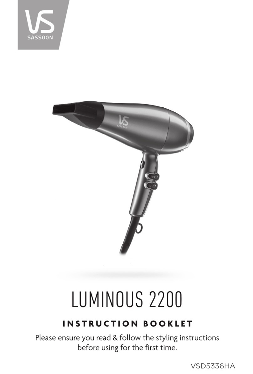 VS Sassoon LUMINOUS 2200 User manual
