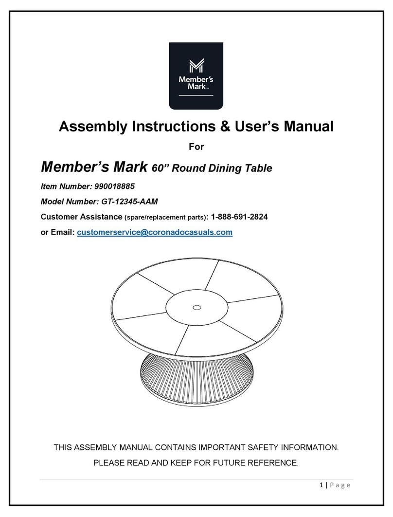 Members Mark GT-12345-AAM Assembly instructions & user manual Members Mark GT-12345-AAM Assembly instructions & user manual
