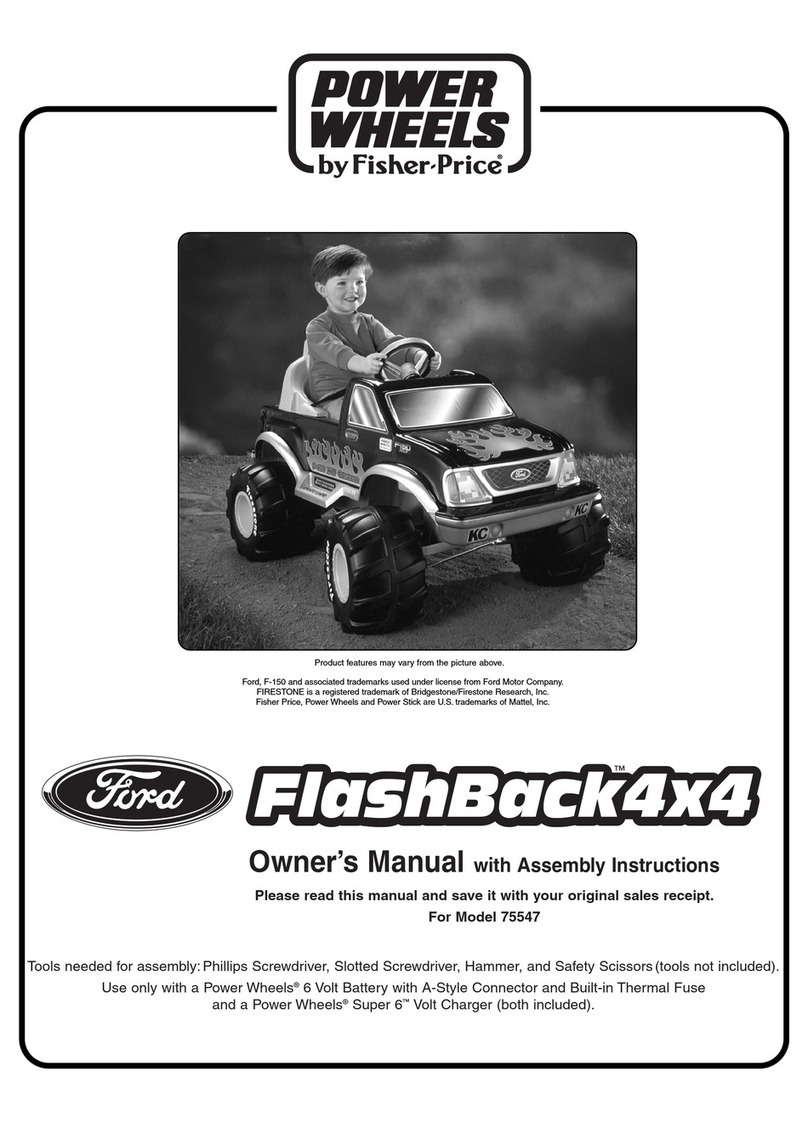 Fisher-Price POWER WHEELS Ford FlashBack 4x4 Owner's manual with assembly instructions Fisher-Price POWER WHEELS Ford FlashBack 4x4 Owner's manual with assembly instructions