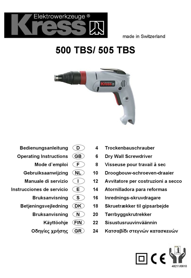 KRESS 500 TBS operating instructions