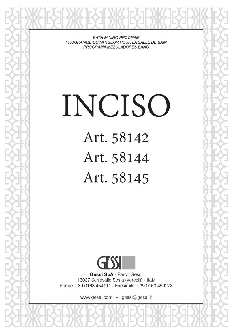 Gessi INCISO 58142 User manual