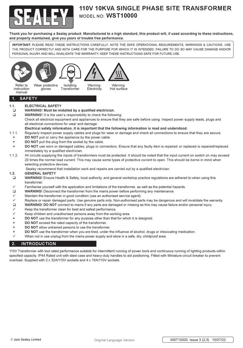 Sealey WST10000 User manual