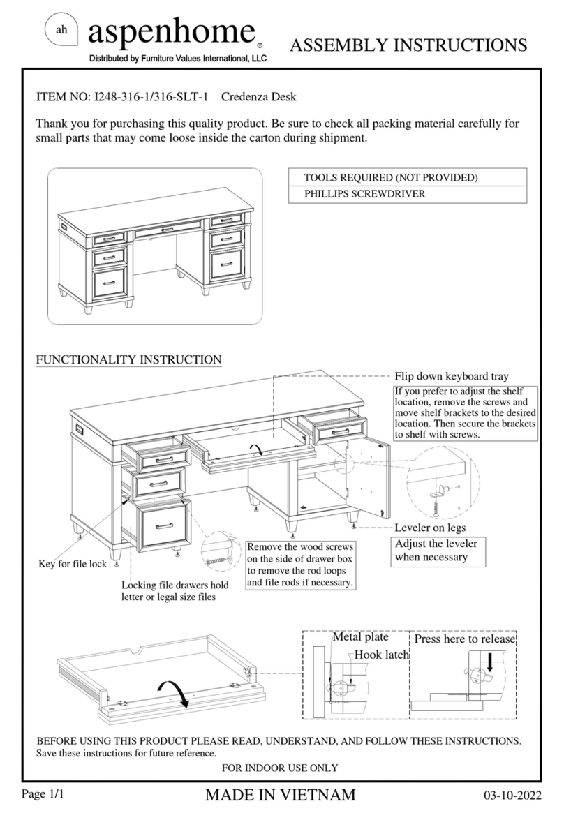 Furniture Values International aspenhome I248-316-1 Assembly instructions Furniture Values International aspenhome I248-316-1 Assembly instructions