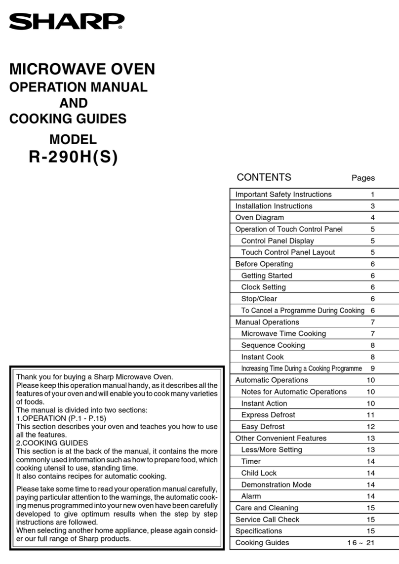 Sharp R-290S User manual