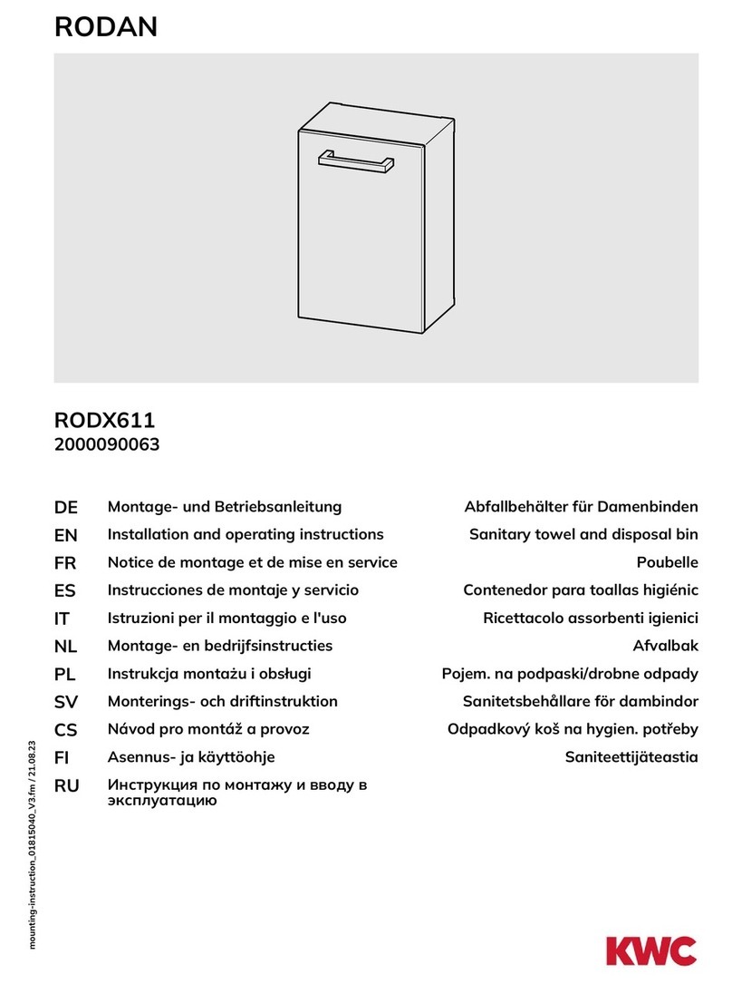KWC RODAN RODX611 Installation and operating instructions