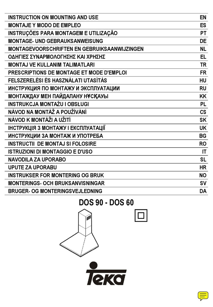 Teka DOS 90 Instruction on mounting and use