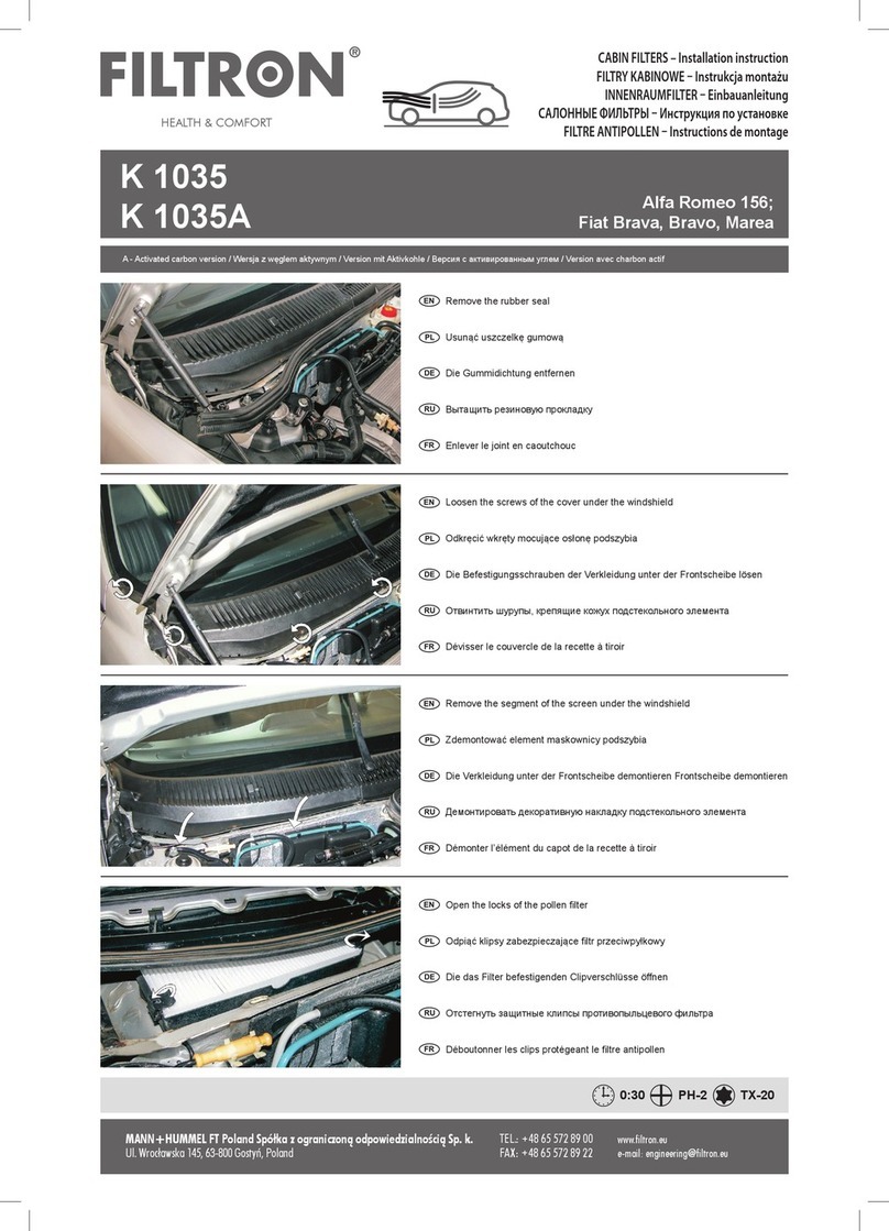 FILTRON K 1035 installation instructions