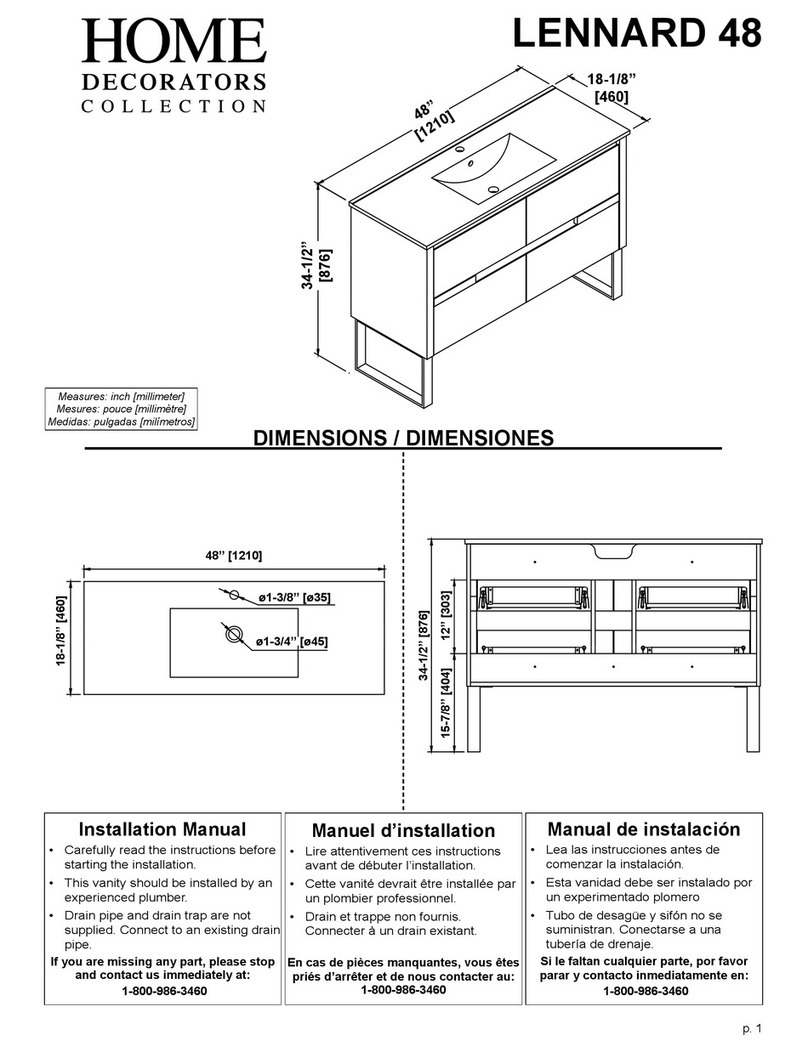 Home Decorators Collection LENNARD 48 User manual