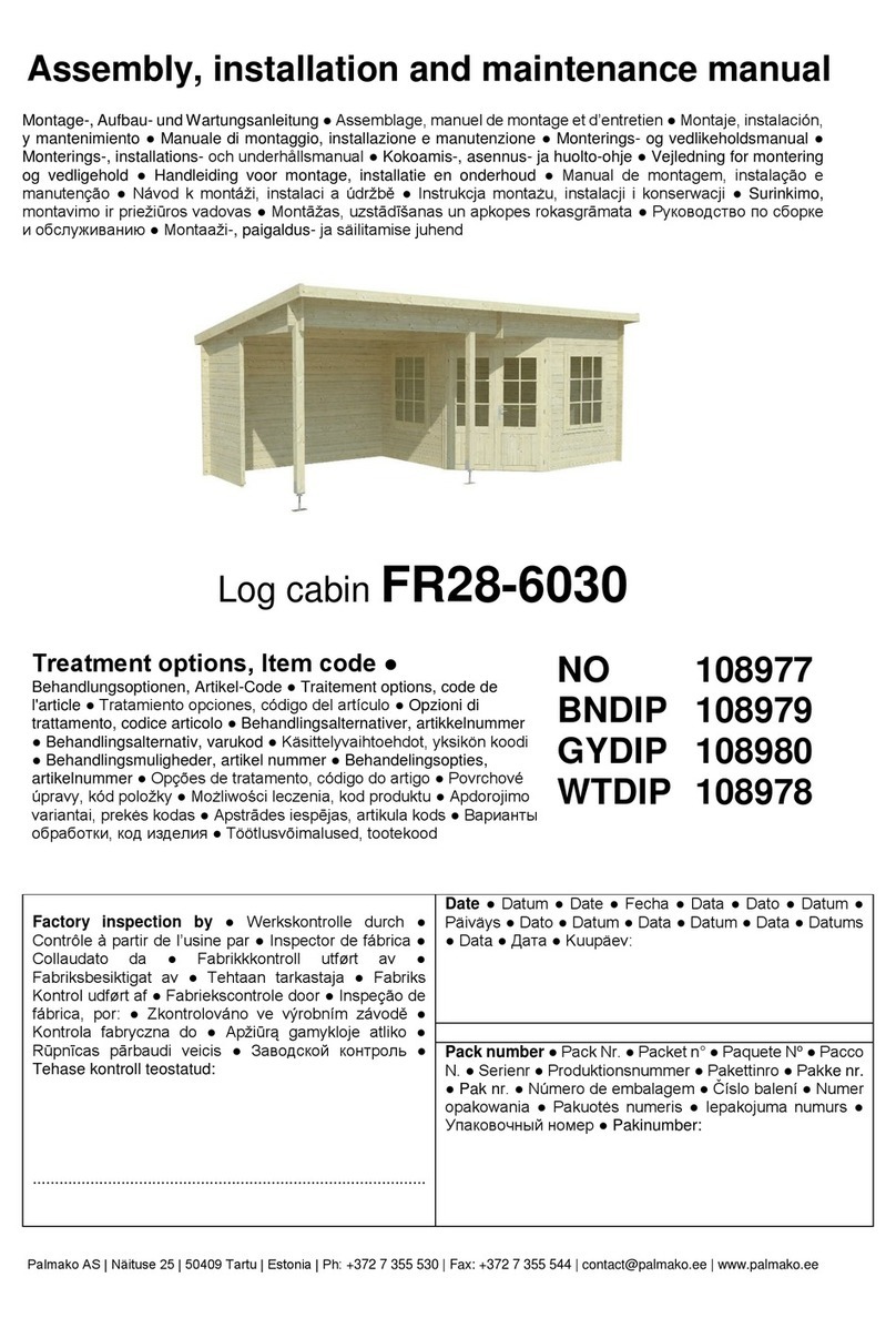 Palmako FR28-6030 Assembly, installation and maintenance manual Palmako FR28-6030 Assembly, installation and maintenance manual