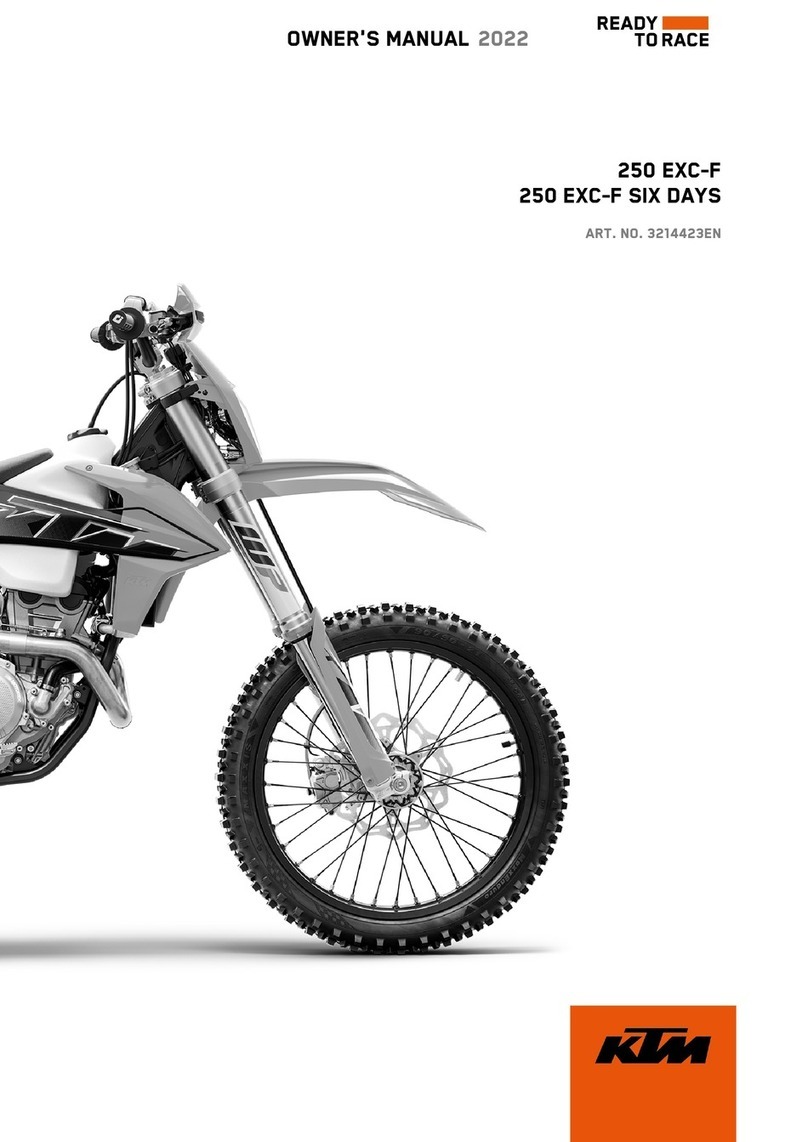 KTM 250 EXC-F SIX DAYS 2022 owner's manual