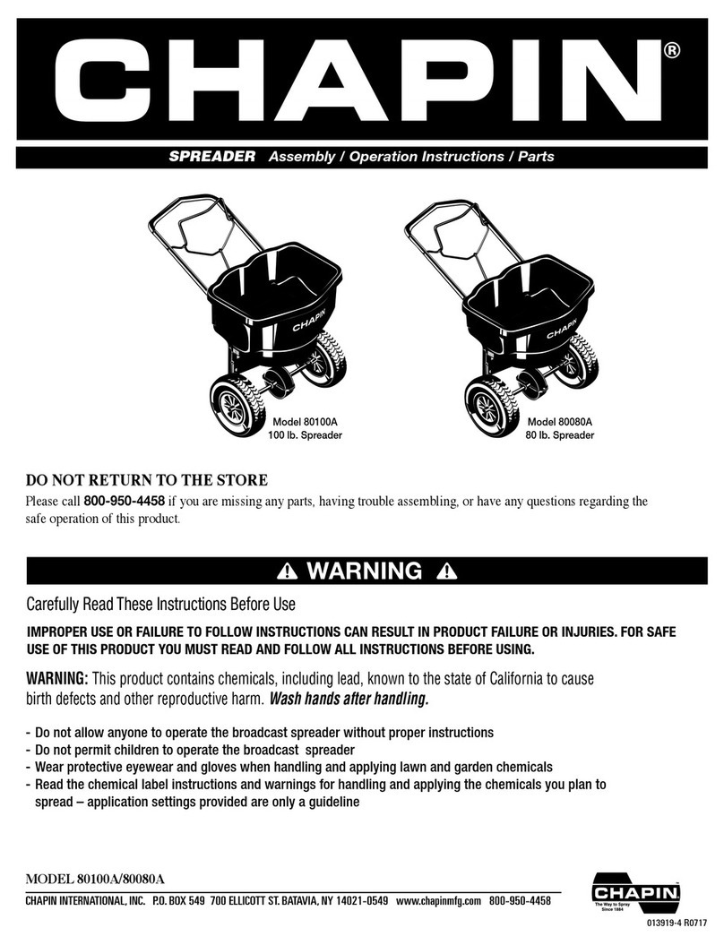 Chapin 80100A Parts list manual
