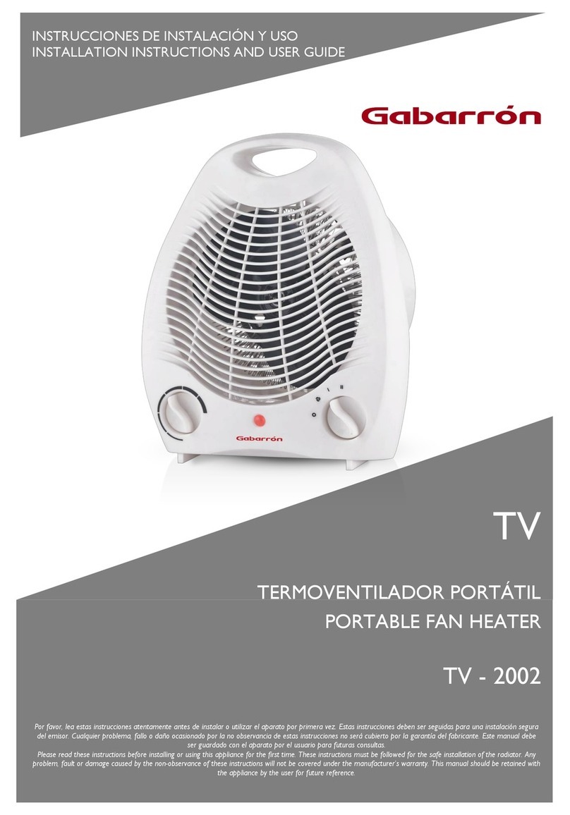 Gabarron TV-2002 Installation instructions and user guide