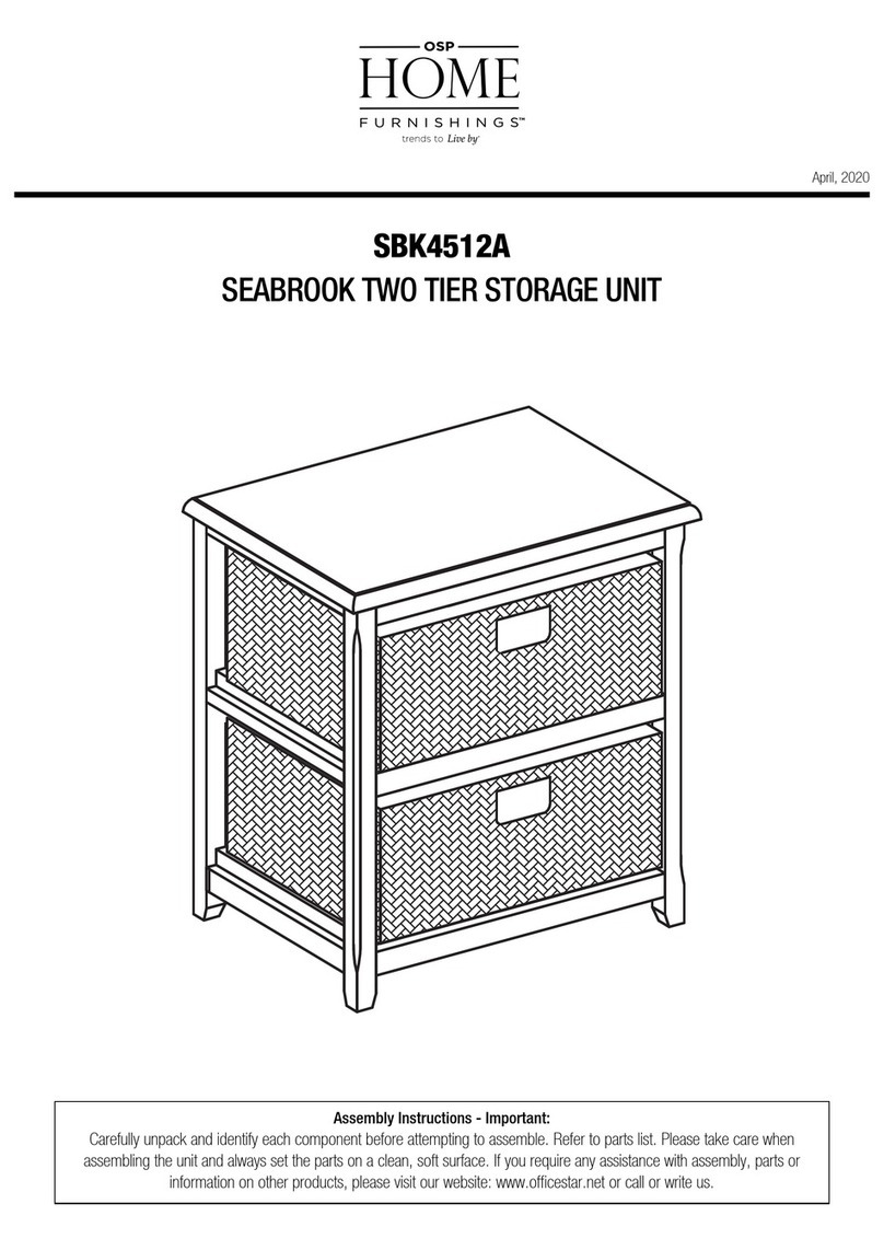 OSP Home Furnishings SEABROOK SBK4512A Assembly instructions