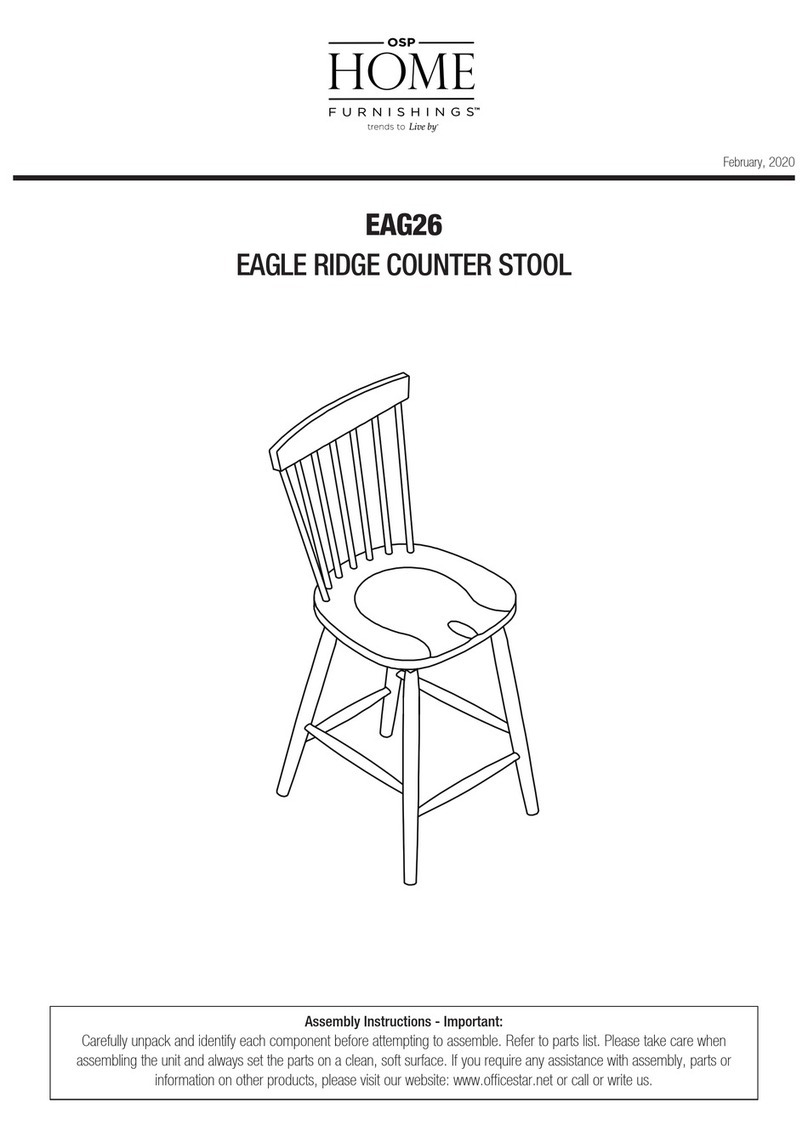 OSP Home Furnishings EAGLE RIDGE COUNTER STOOL EAG26 Assembly instructions