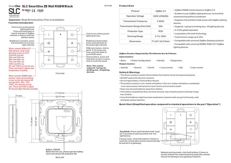 SLC SmartOne S57019B Operation