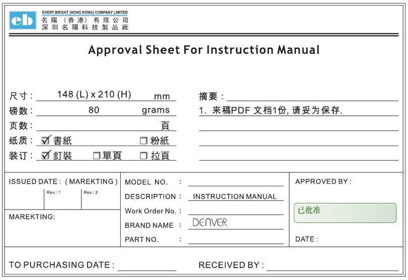 Denver IFI-1500 instruction manual