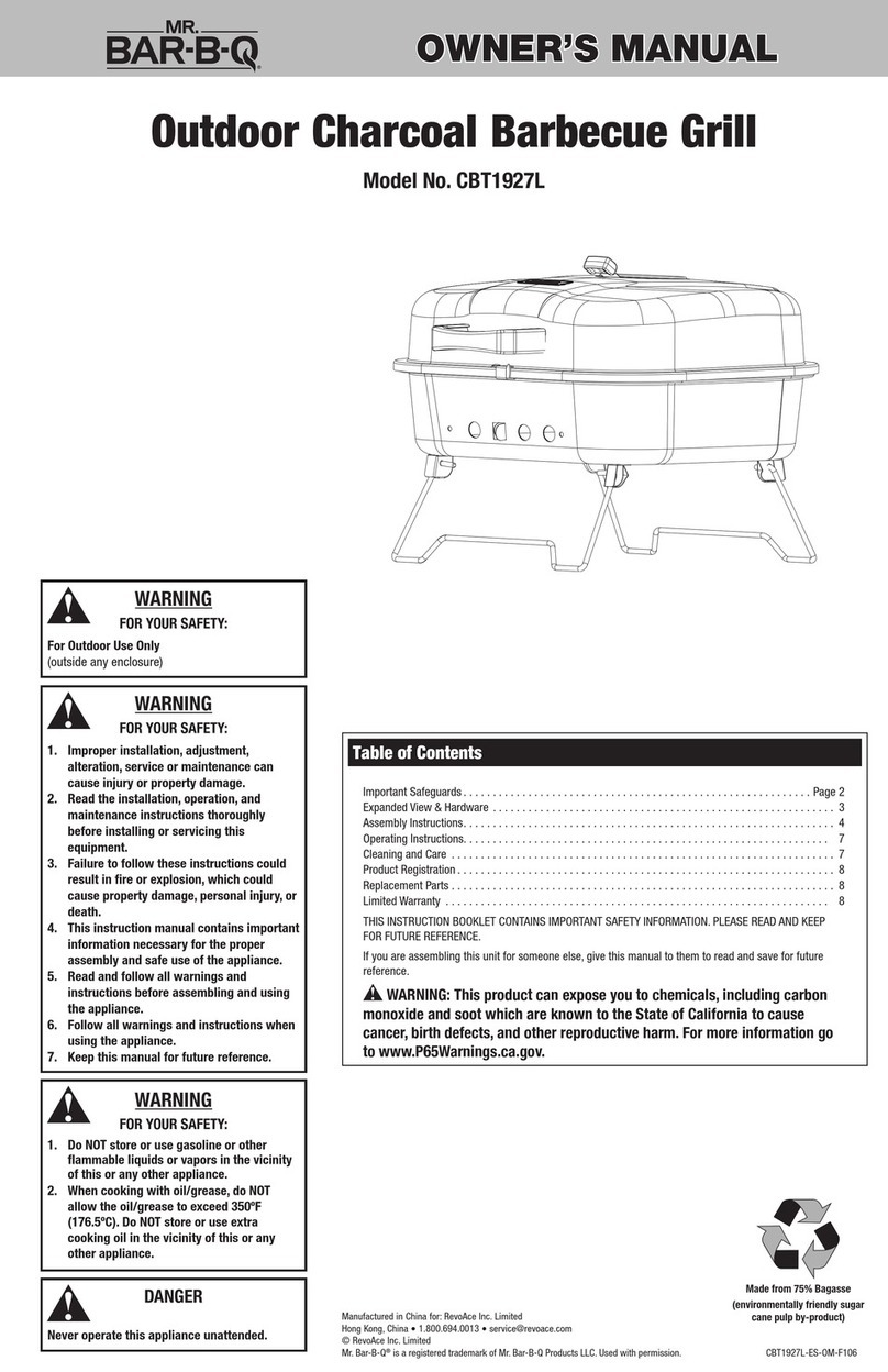 MR. BAR-B-Q CBT1927L owner's manual