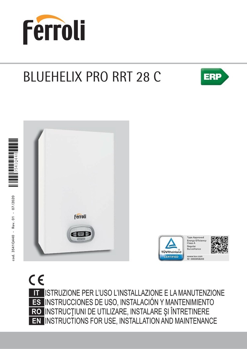 Ferroli BLUEHELIX 352 RRT 28 C Instructions for use & installation Ferroli BLUEHELIX 352 RRT 28 C Instructions for use & installation
