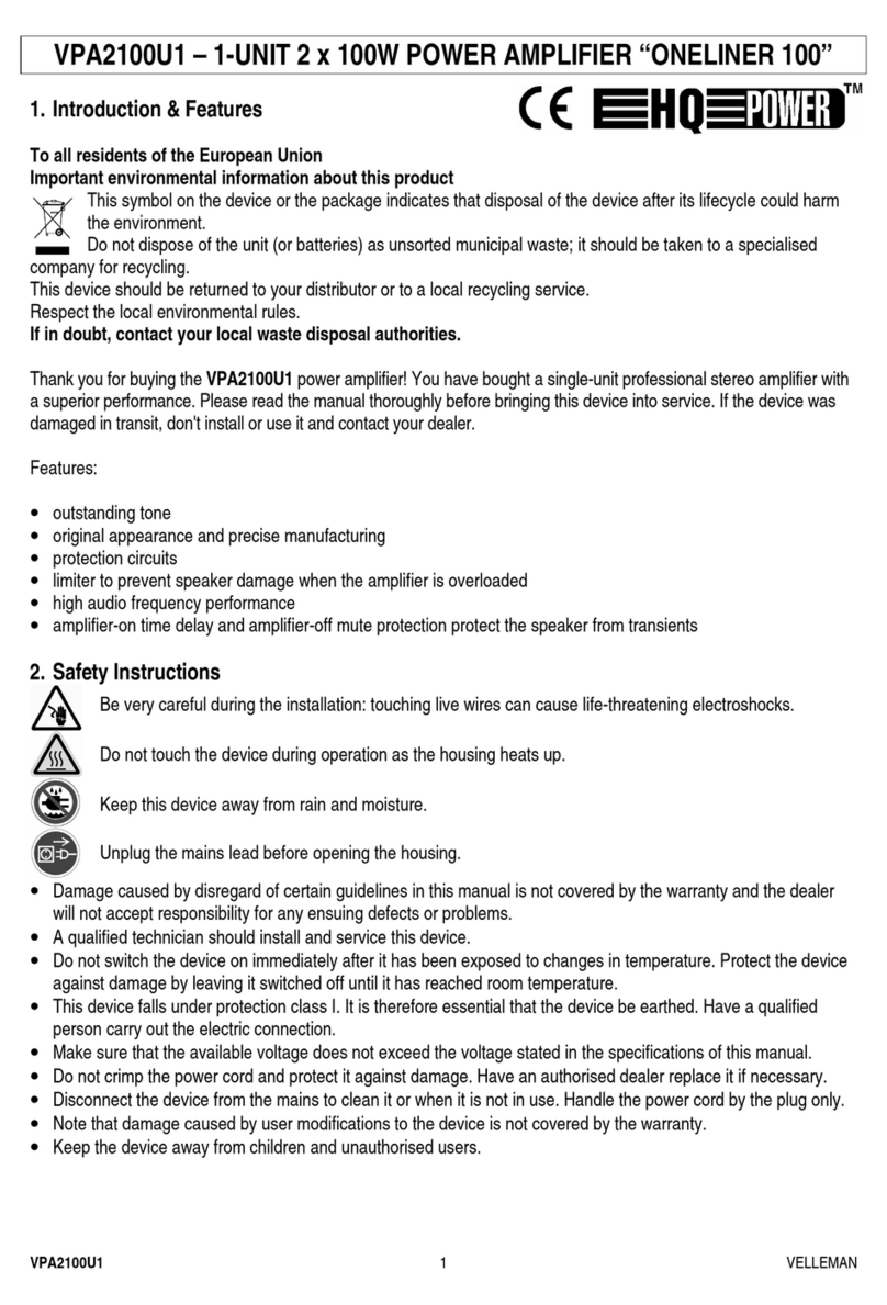 Velleman HQ Power ONELINER 100 manual