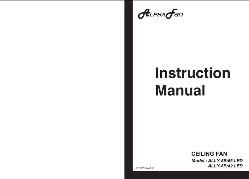 Alpha Fan ALLY-5B/56 User manual Alpha Fan ALLY-5B/56 User manual