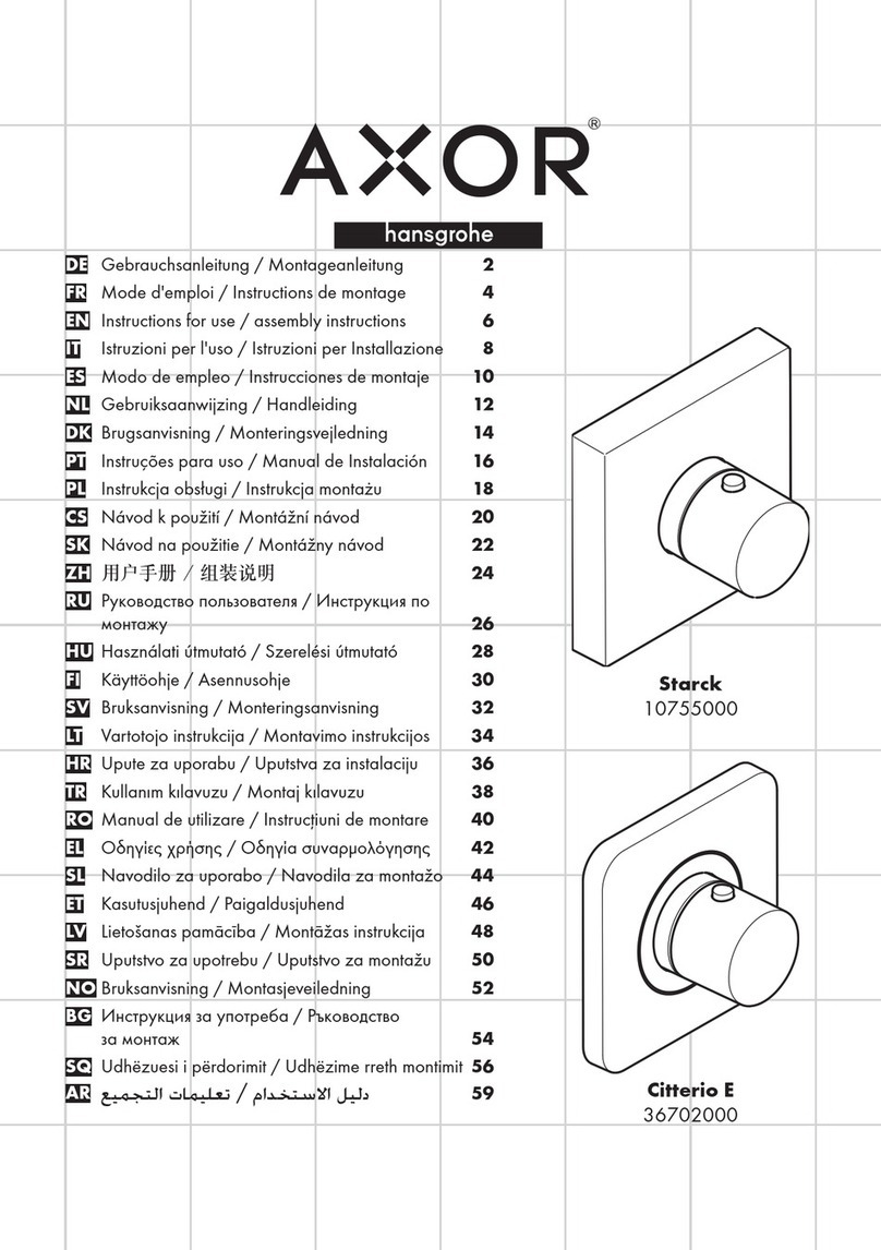Hans Grohe AXOR Citterio E 36702000 Instructions for use/assembly instructions
