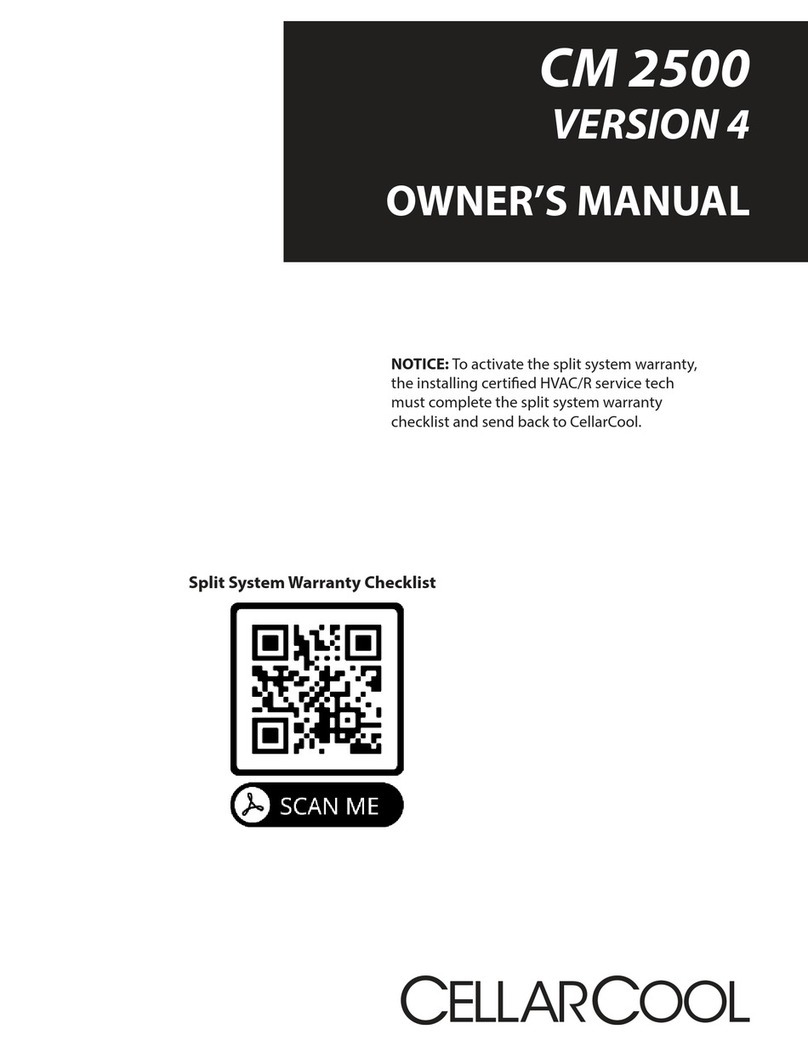 Cellar Cool CM 2500 User manual Cellar Cool CM 2500 User manual