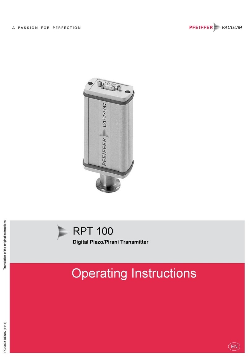 Pfeiffer Vacuum RPT 100 operating instructions