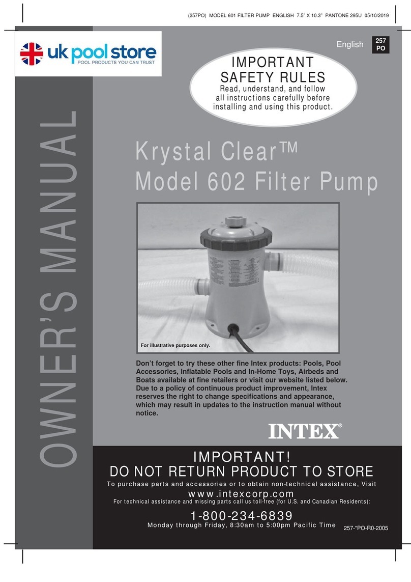 Intex Krystal Clear 601 User manual
