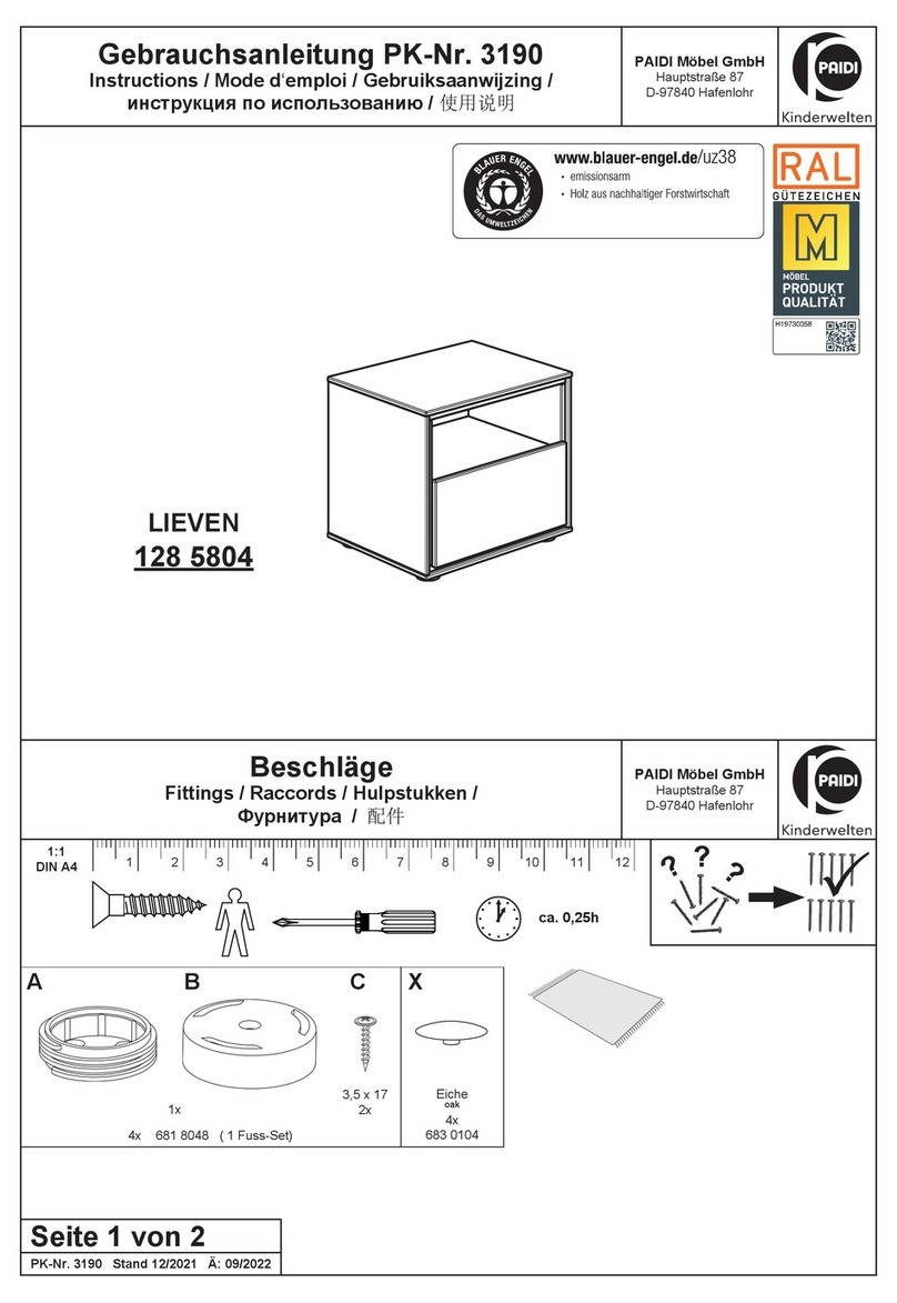 PAIDI LIEVEN 128 5804 instructions PAIDI LIEVEN 128 5804 instructions