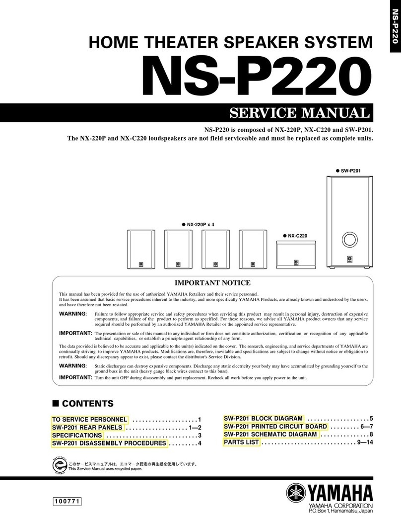 Yamaha NS-P220 Service manual